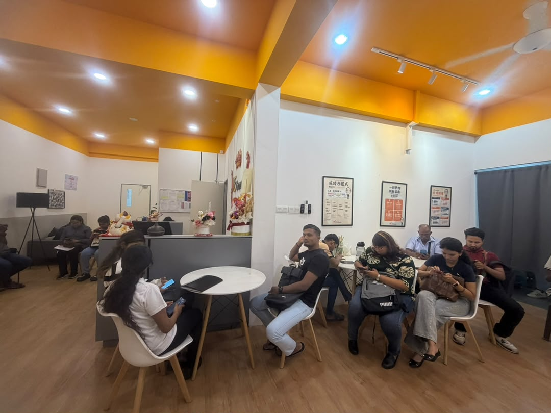 Candidates attending an in-person session at the AE Groups office